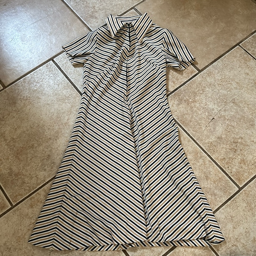 Vintage Andrea Workers Union Striped Dress